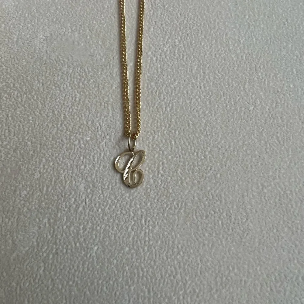 14k Real Gold Initial 